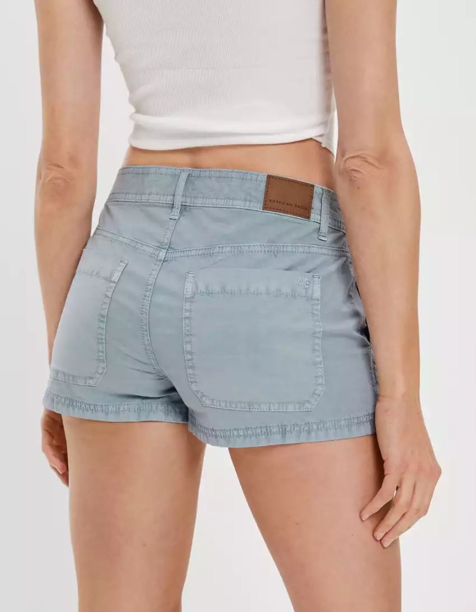 Shorts American Eagle AE Snappy Stretch Low-Rise Bleu Femme | LHY-02235383